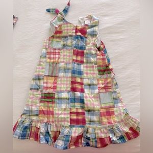 Madras plaid sleeveless dress -4T